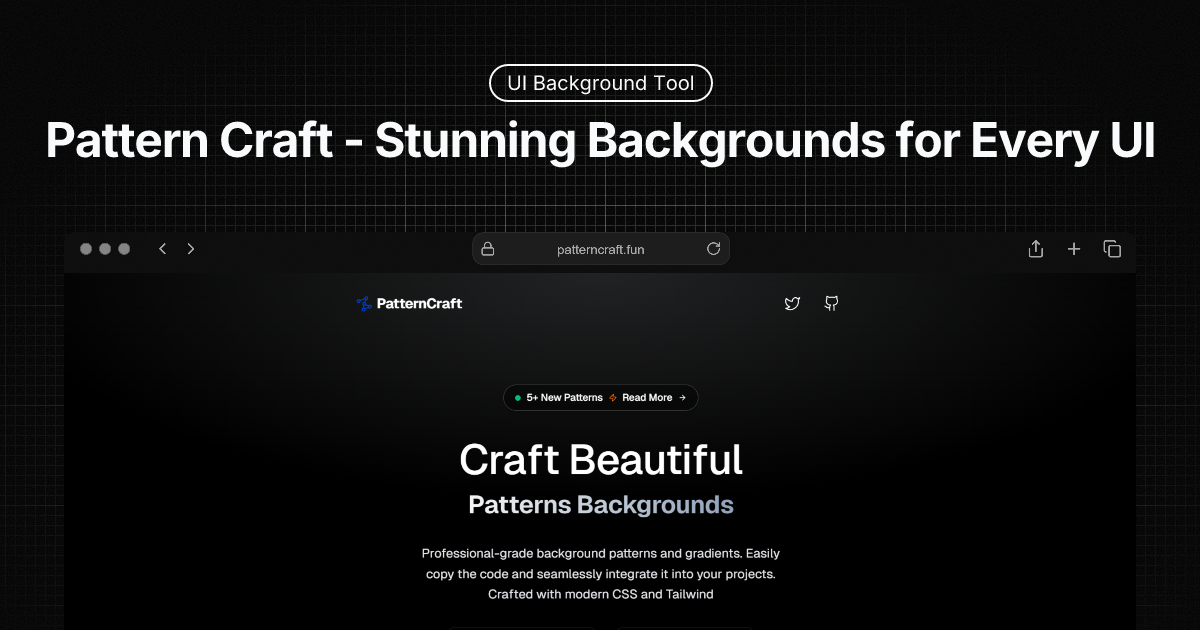 Pattern Craft - Modern Background Patterns & Gradients Snippets
